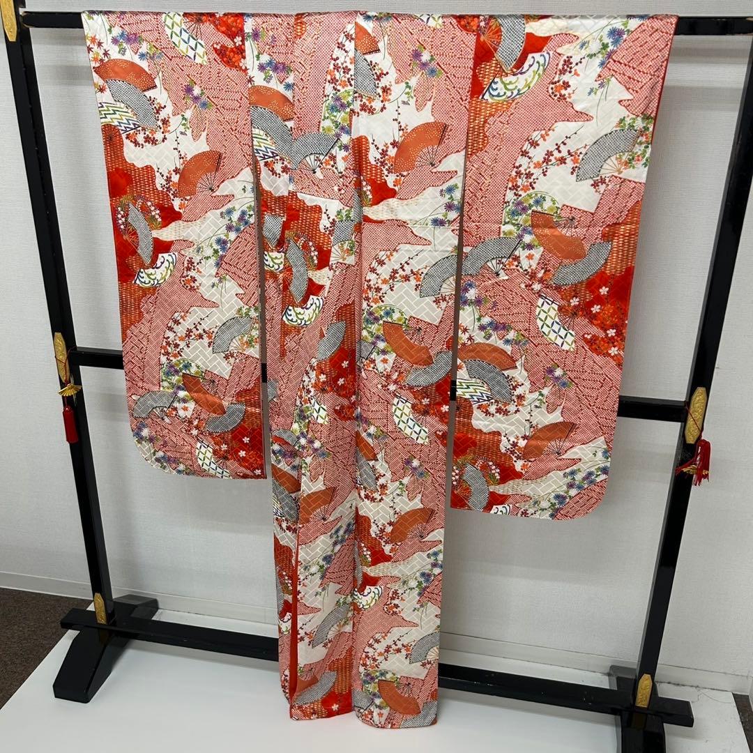 振袖 三越お誂え 金彩 花柄 素敵なデザイン 着物 正絹 AK-7920