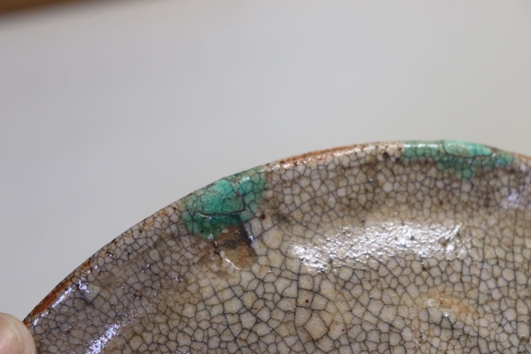 中国　明時代　漳州窯大皿　木箱付　送料込み0830