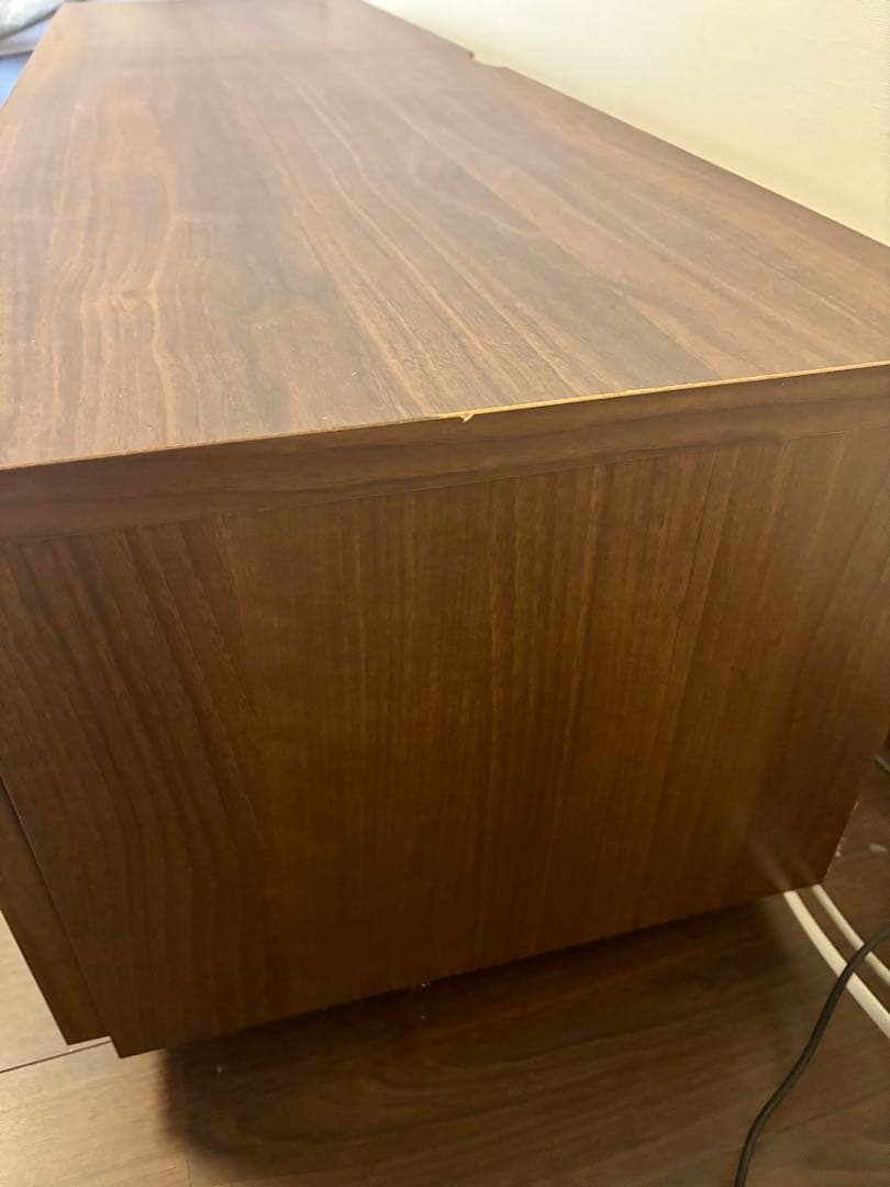 LOWYAウォールナット テレビ台 引き出し付き