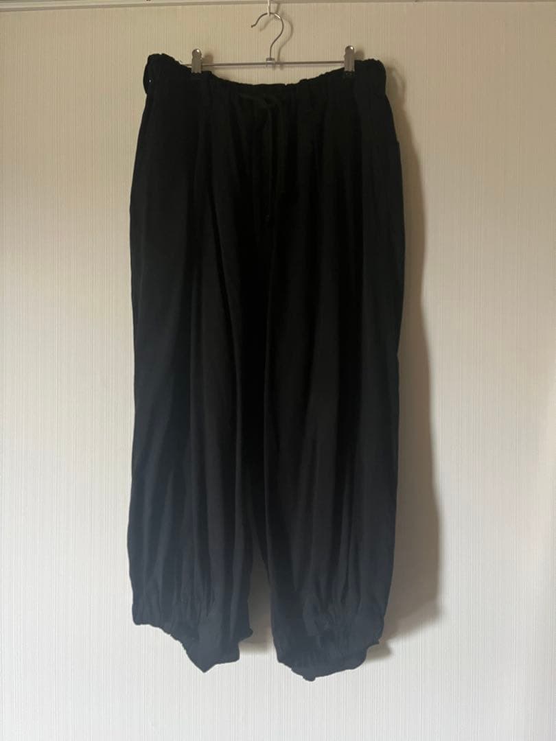 ヨウジヤマモト　メンズ　黒 サルエルパンツ バルーンシルエット　サイズ3