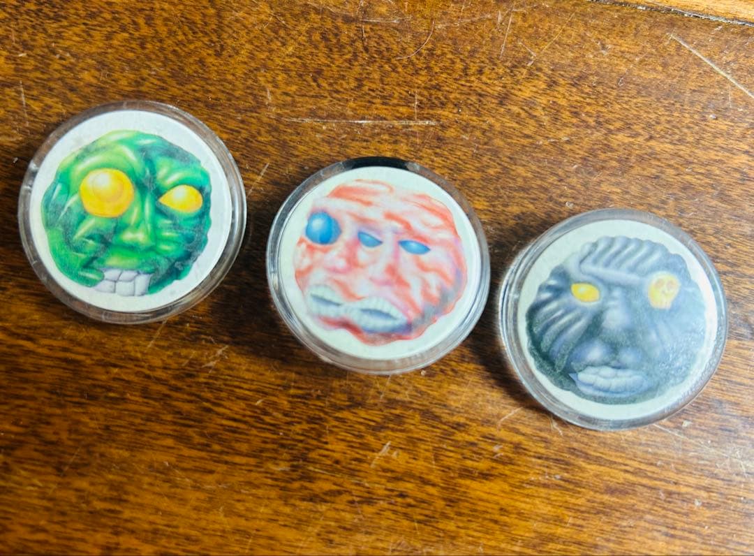 80' ホラーボールピンバッジ×7 明治MADBALLSマッドボール当時