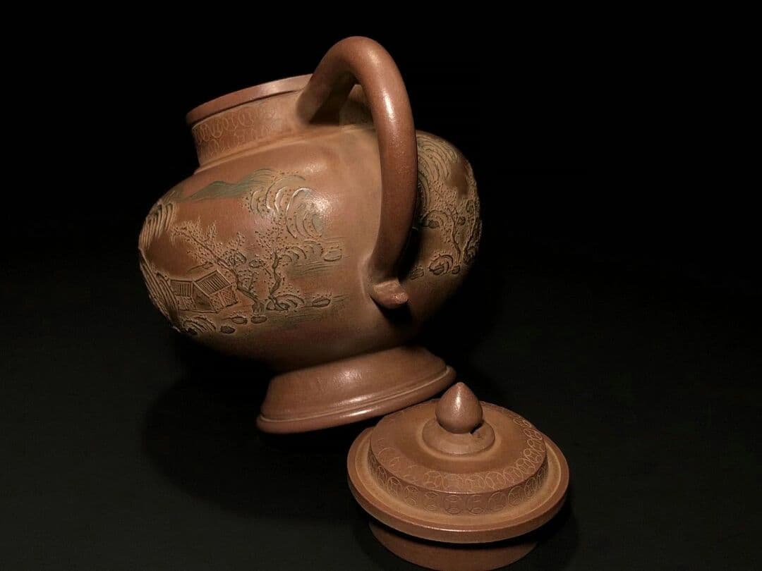 鉄画軒  清代 紫泥急須 梅之図  紫砂壷 茶壷 古玩 茶道具 煎茶道具