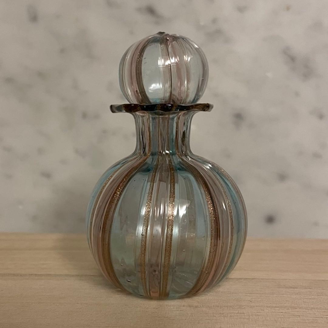 ☆未使用•アンティーク☆ベネチアンガラス•パヒュームボトル3点/イタリア製☆