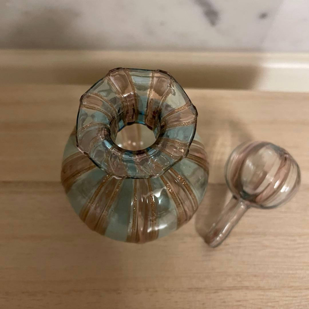 ☆未使用•アンティーク☆ベネチアンガラス•パヒュームボトル3点/イタリア製☆