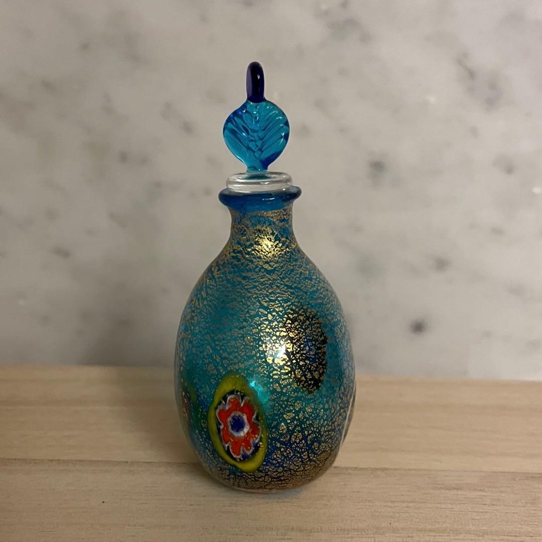 ☆未使用•アンティーク☆ベネチアンガラス•パヒュームボトル3点/イタリア製☆