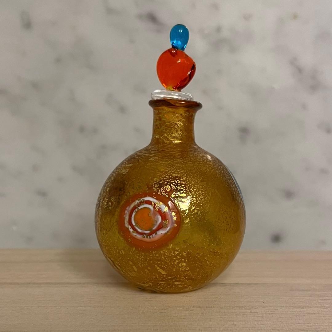 ☆未使用•アンティーク☆ベネチアンガラス•パヒュームボトル3点/イタリア製☆
