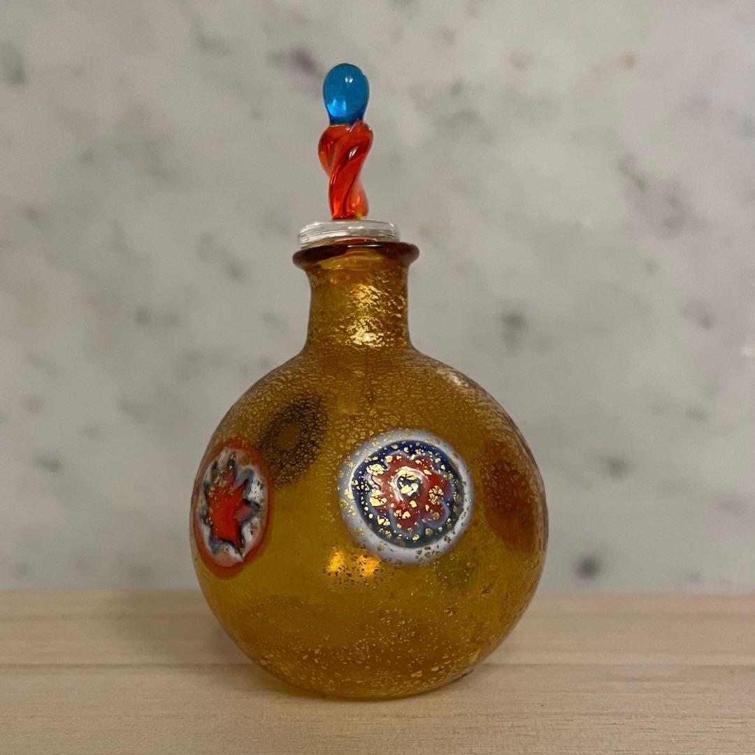 ☆未使用•アンティーク☆ベネチアンガラス•パヒュームボトル3点/イタリア製☆