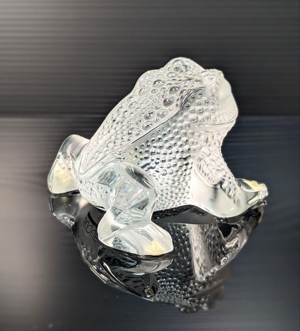 【美品】LALIQUE ラリック カエル 蛙 クリスタルガラス フィギュリン