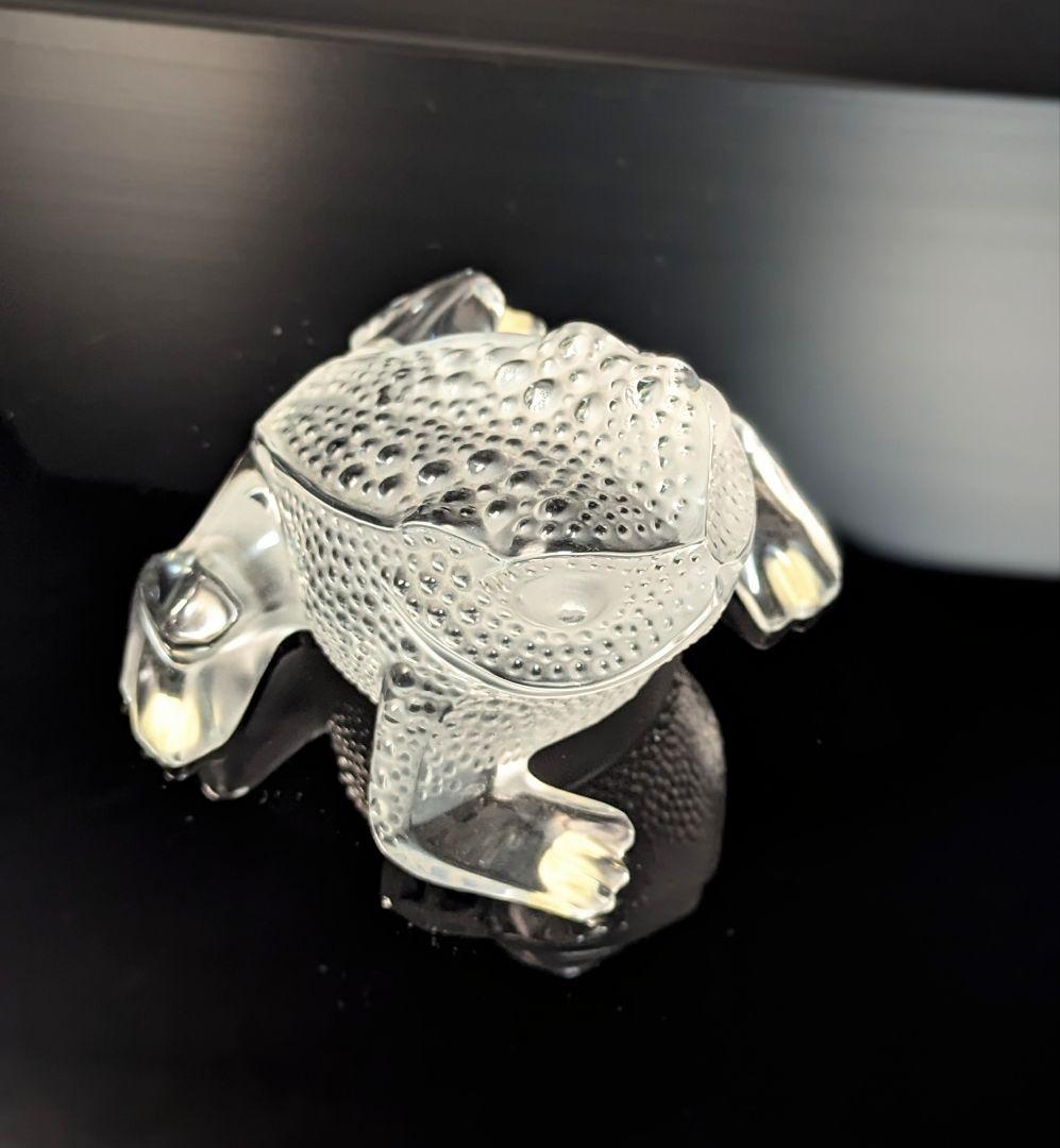 【美品】LALIQUE ラリック カエル 蛙 クリスタルガラス フィギュリン
