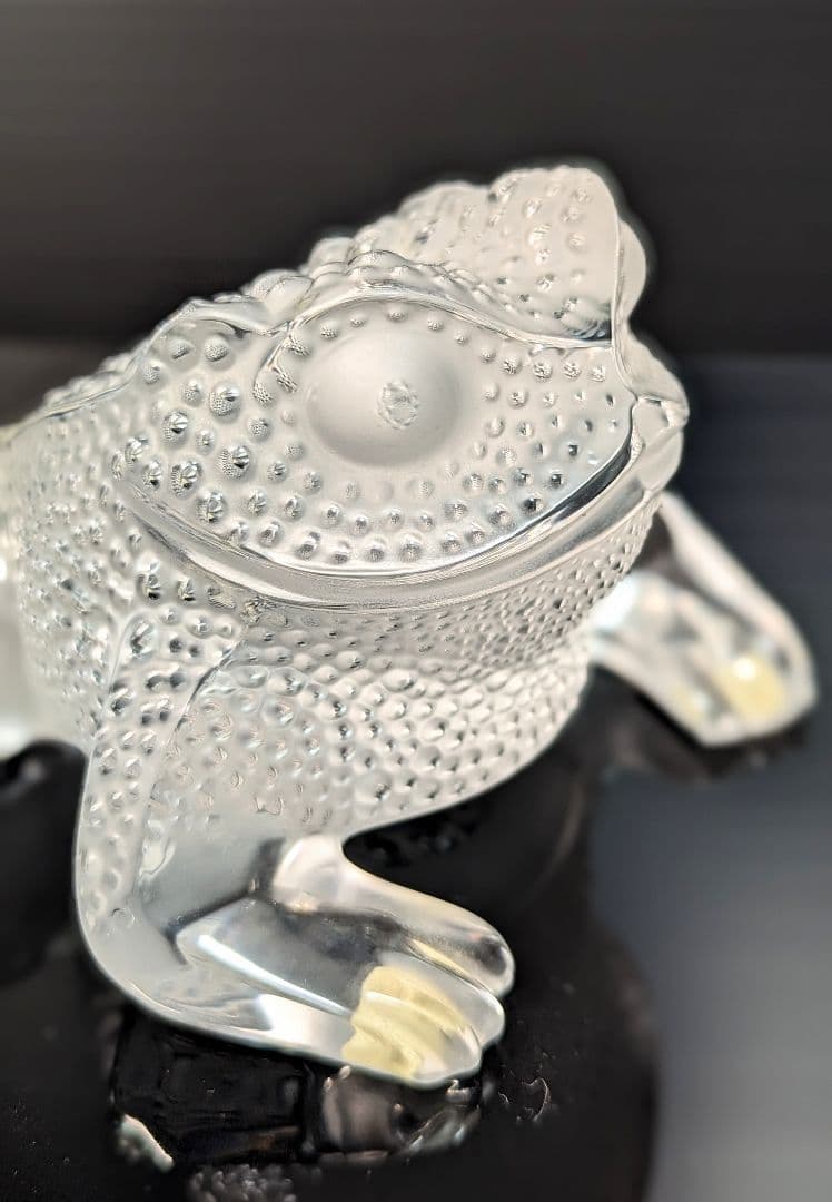 【美品】LALIQUE ラリック カエル 蛙 クリスタルガラス フィギュリン