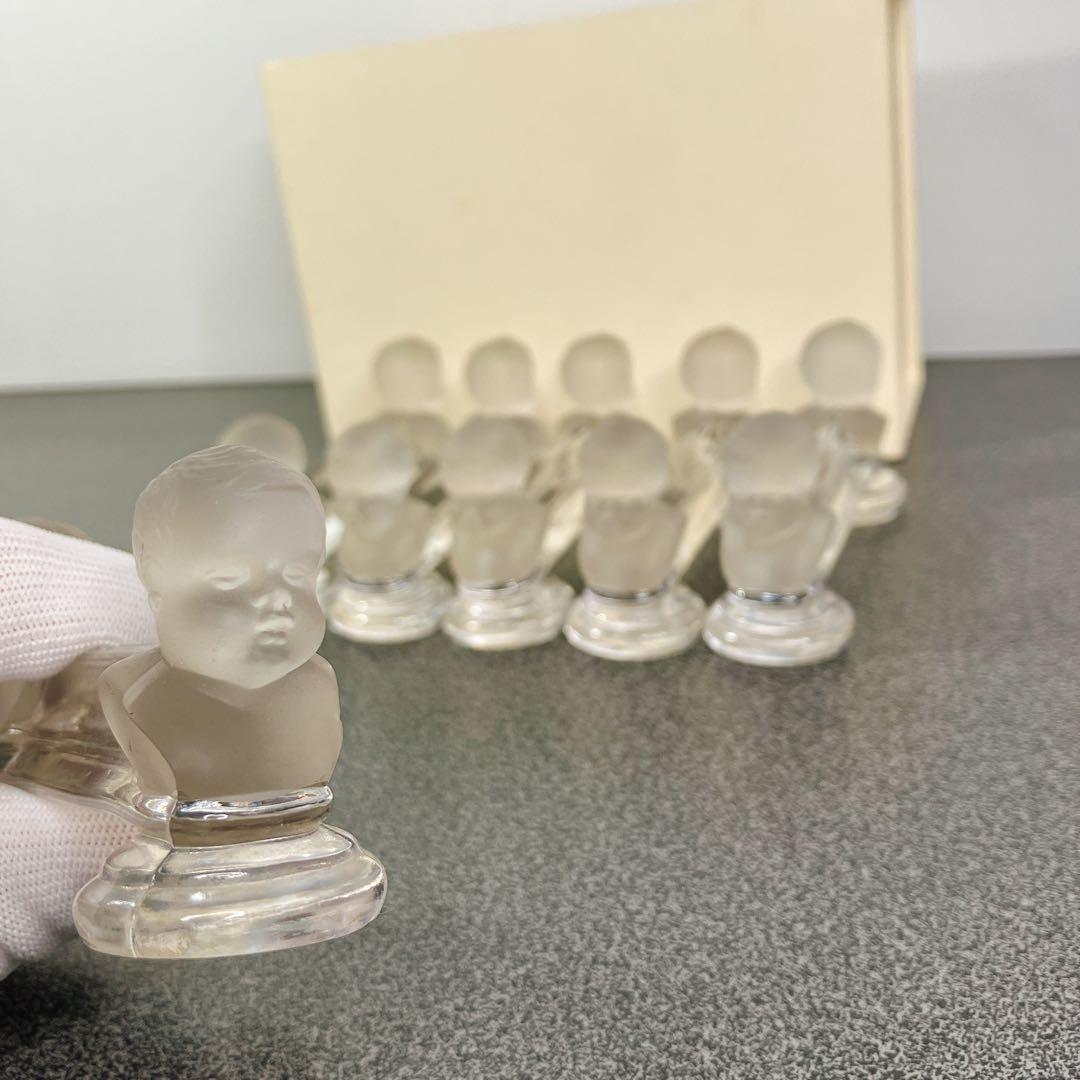 オールドバカラ enfant 子ども胸像 カトラリーレスト 6客 1916年