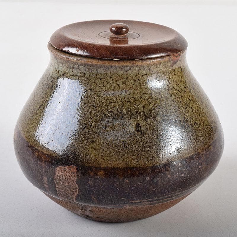 茶道具　瀬戸焼　茶入　仕覆・時代箱付　M　R8633