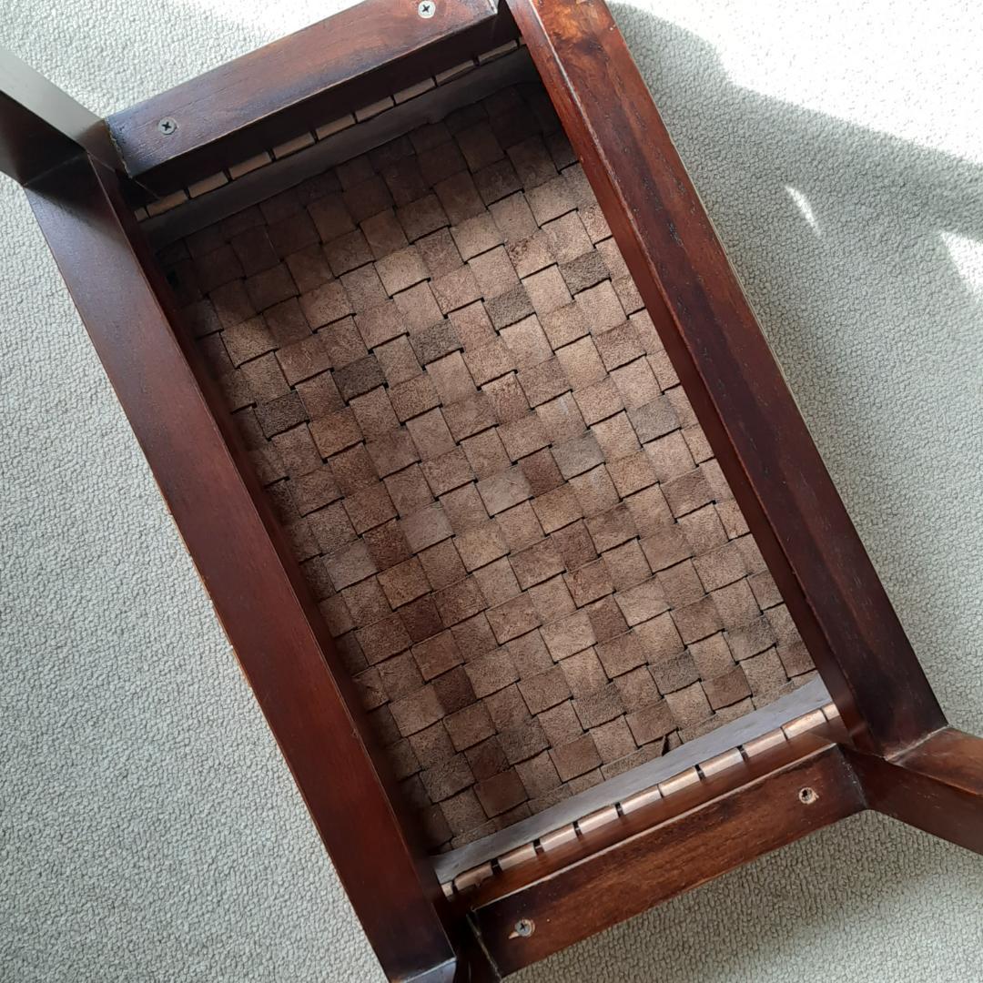 本革スツール～Woven leather stool～