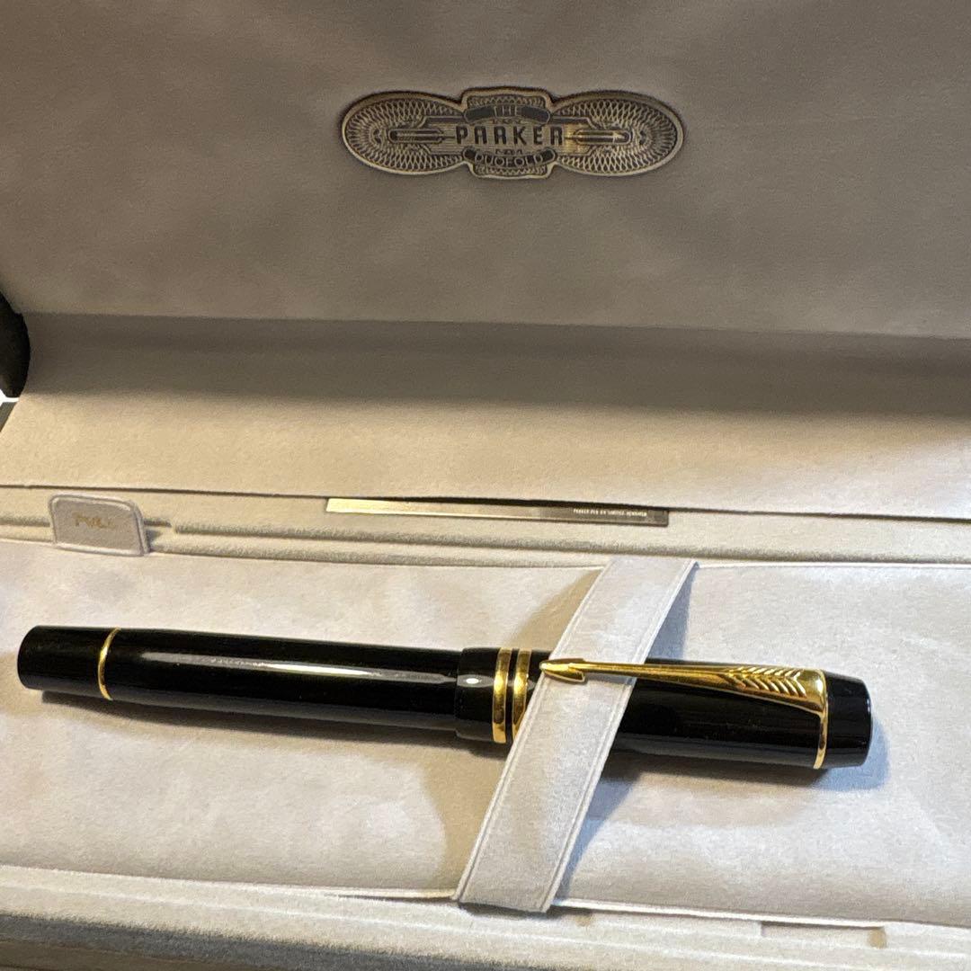 パーカー デュオフォール　センチティニアル⁇黒　M中字　万年筆　中古品　送料込み