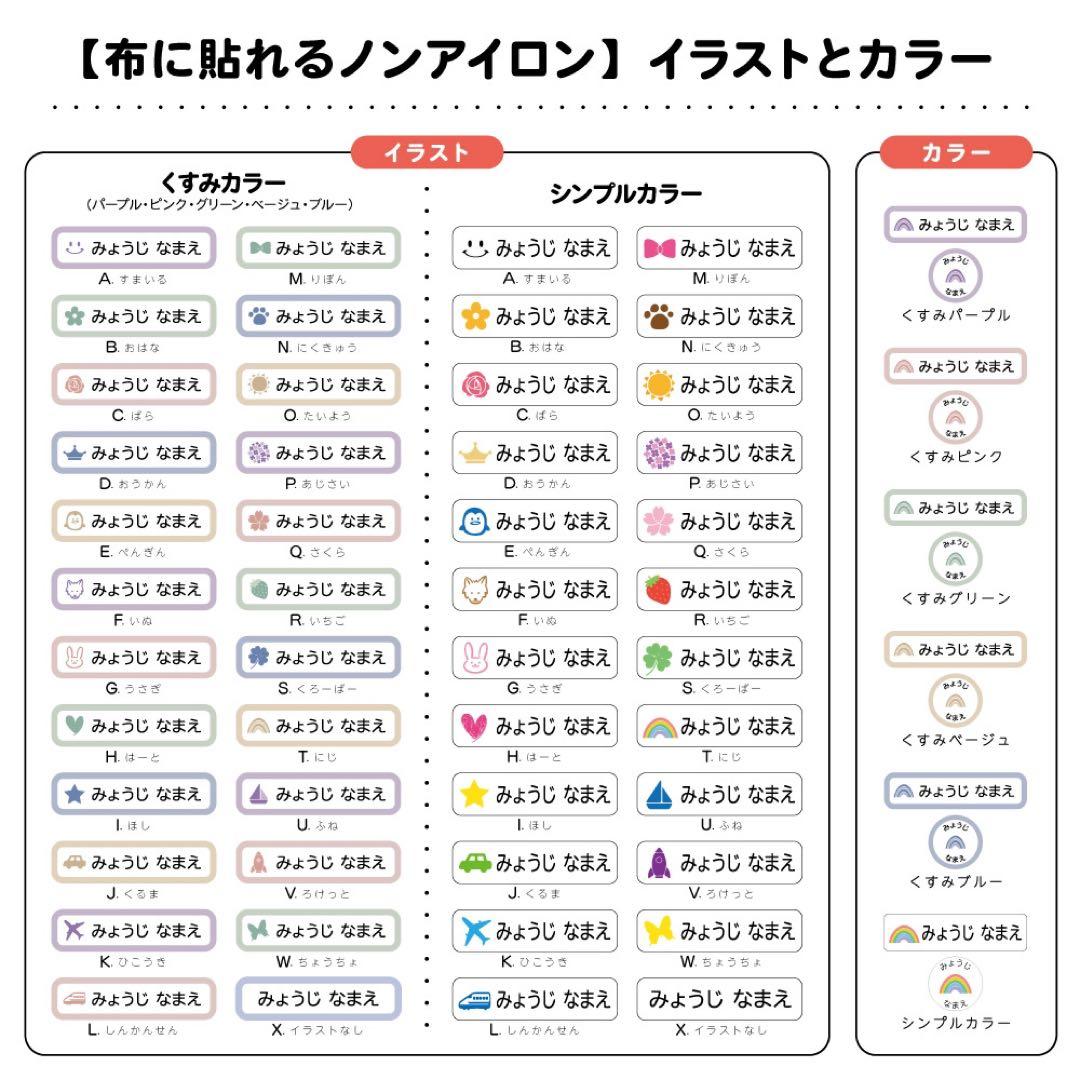 【アネモネ@断捨離中】お名前シール アイロン不要 アイロンシール 防水