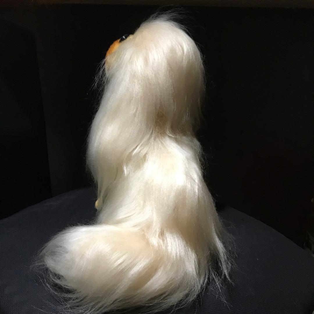 ぬいぐるみ　犬　いぬ　ペキニーズ　エリート　タグ・ブラシ付き　レトロ❣️