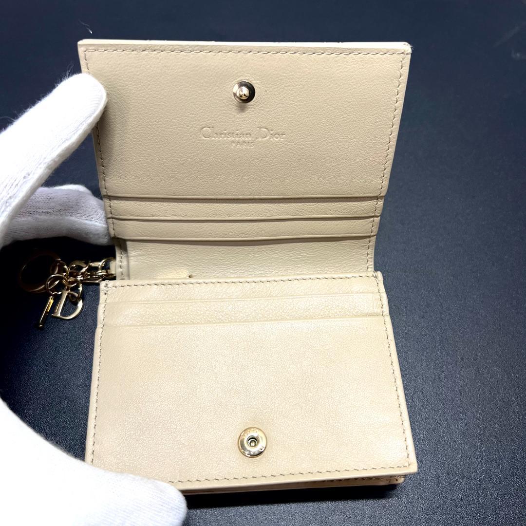 ✨正規品＆極美品‼️✨ レディ ディオール コンパクト カナージュ 二つ折り財布