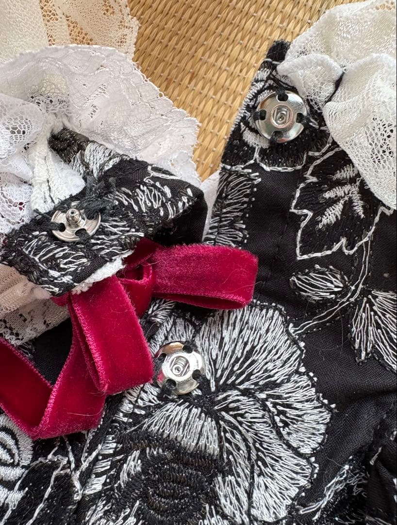 小型犬用レースドレス 黒