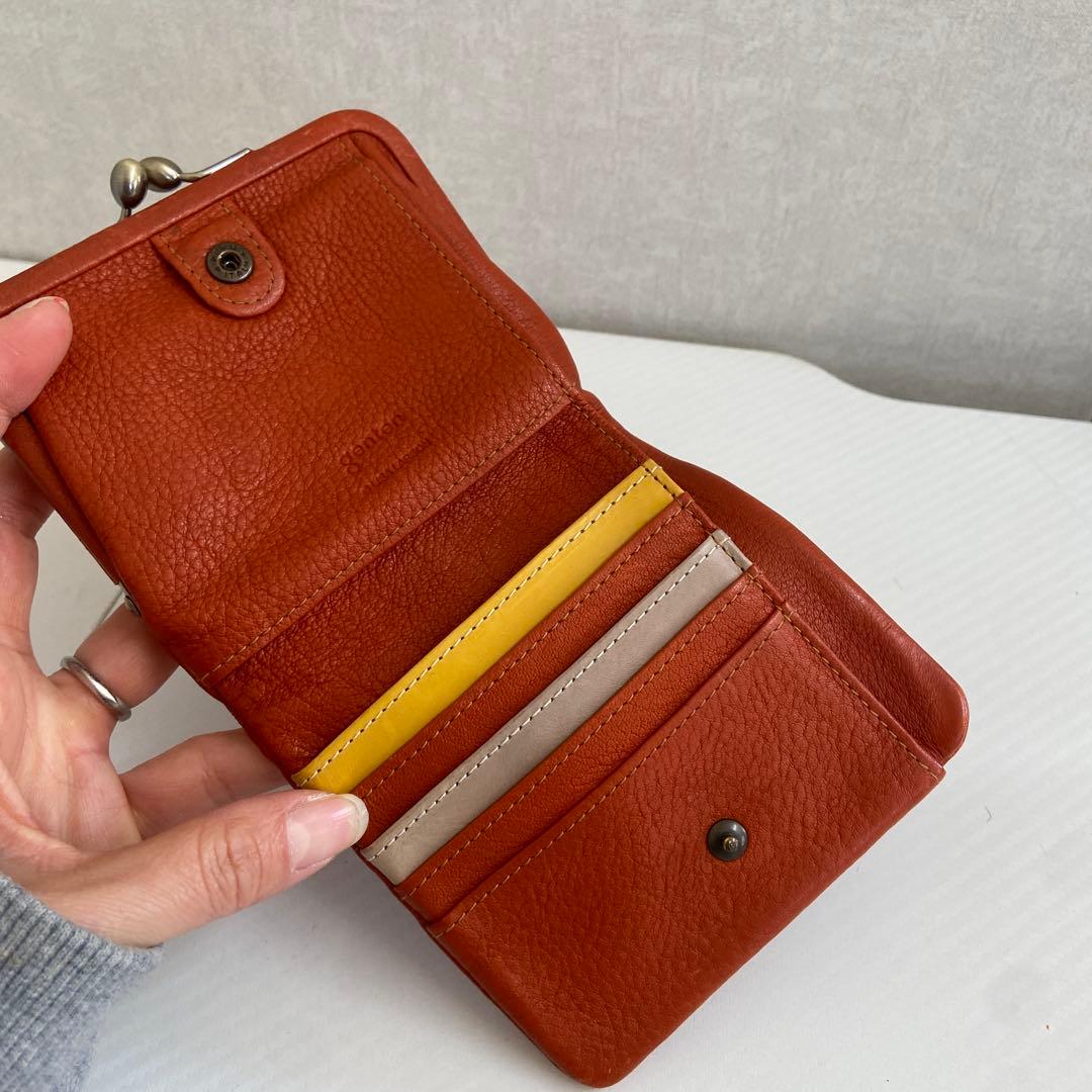 genten ゲンテン⭐️リサラーソン がま口 財布 レザー