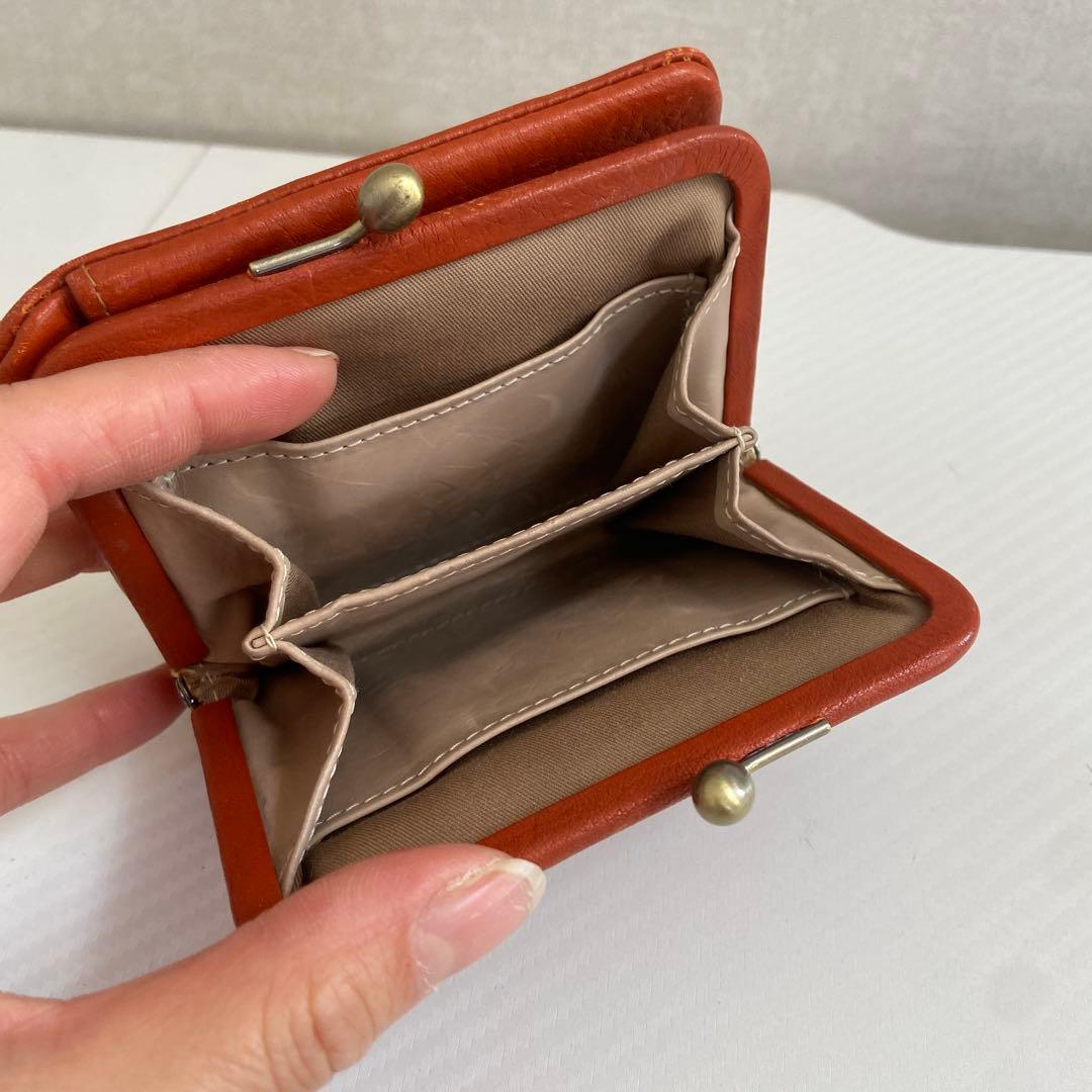 genten ゲンテン⭐️リサラーソン がま口 財布 レザー