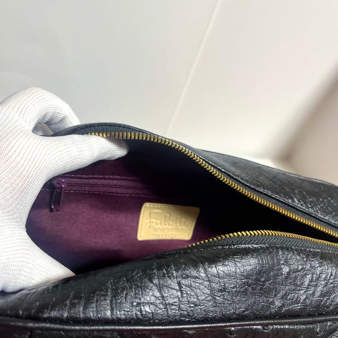 オーストリッチ　ボストンバッグ　〔ファルチニューヨーク〕ミニボストンバッグ