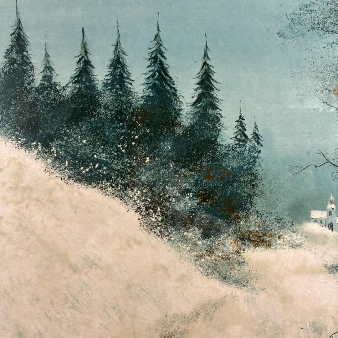 ベルナール・シャロワ「城」リトグラフ 直筆サイン入り 額縁入り 限定品