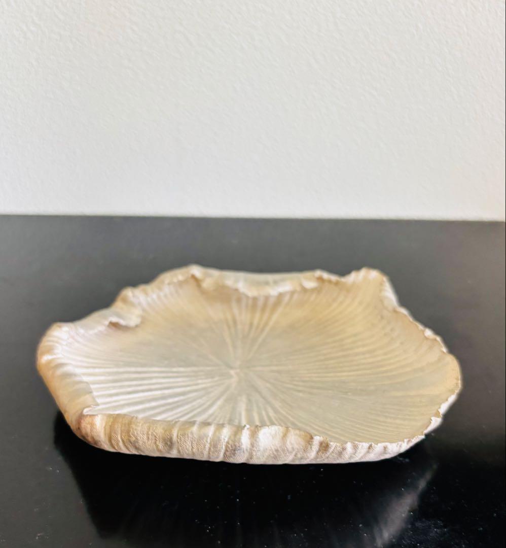 林みちよ　縁レース銀彩皿（No.10）　菓子皿　オブジェ　アート　茶道