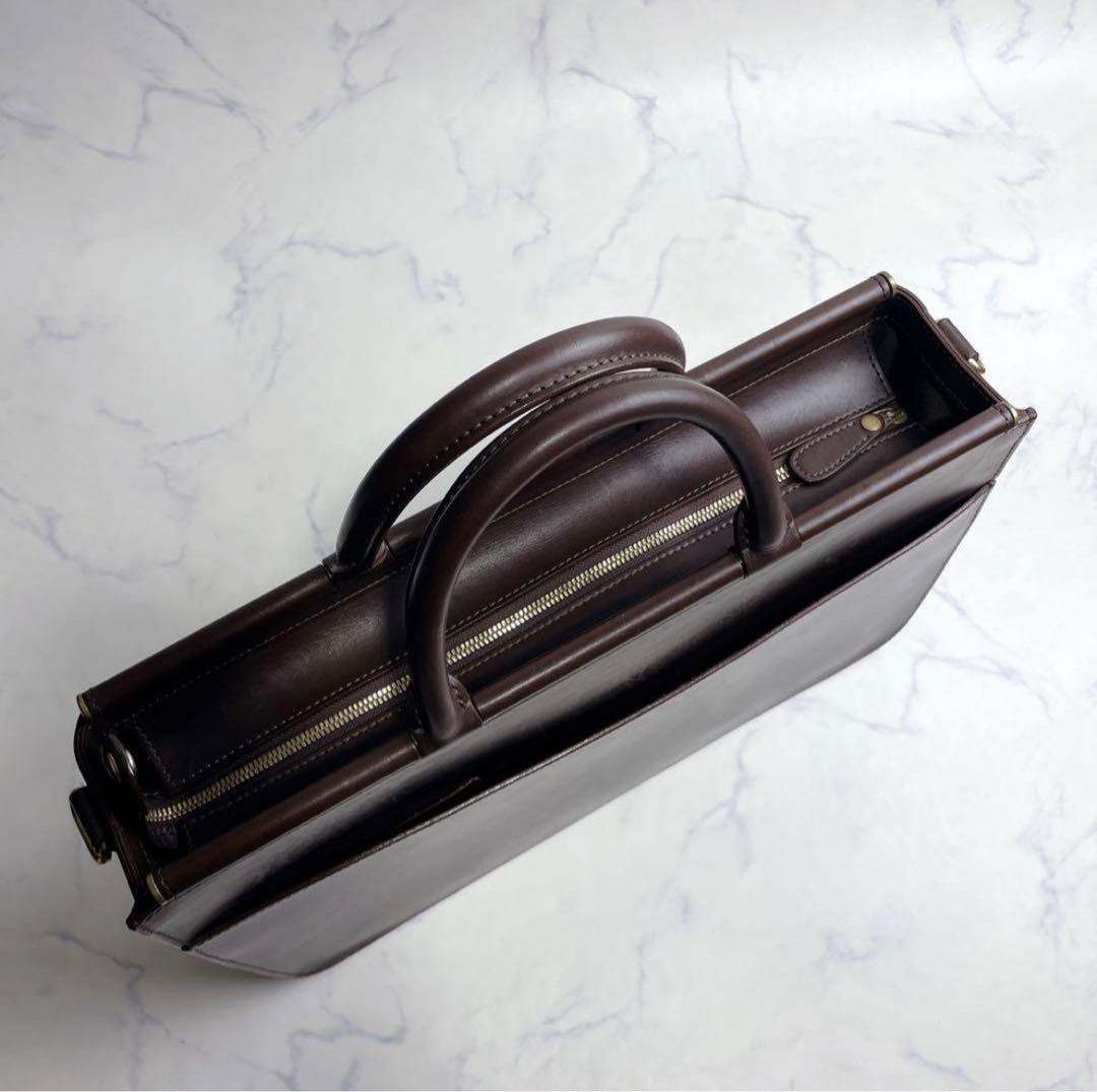 高級✨鞄いたがき ITAGAKI ビジネスショルダー 2way ダークブラウン