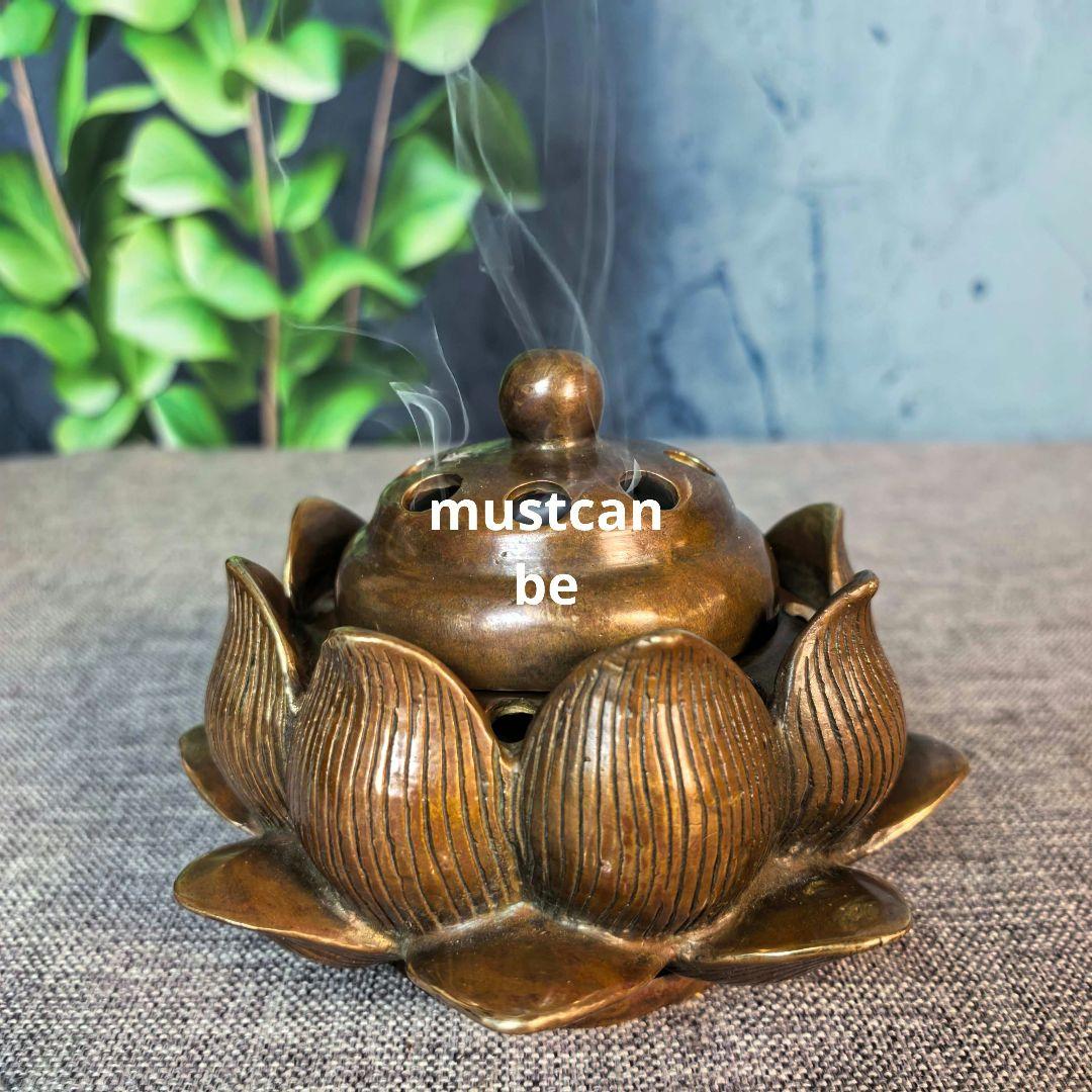 銅器 透かし彫り蓮花炉 家庭 茶台 客間 書斎 香炉 工芸品 置物