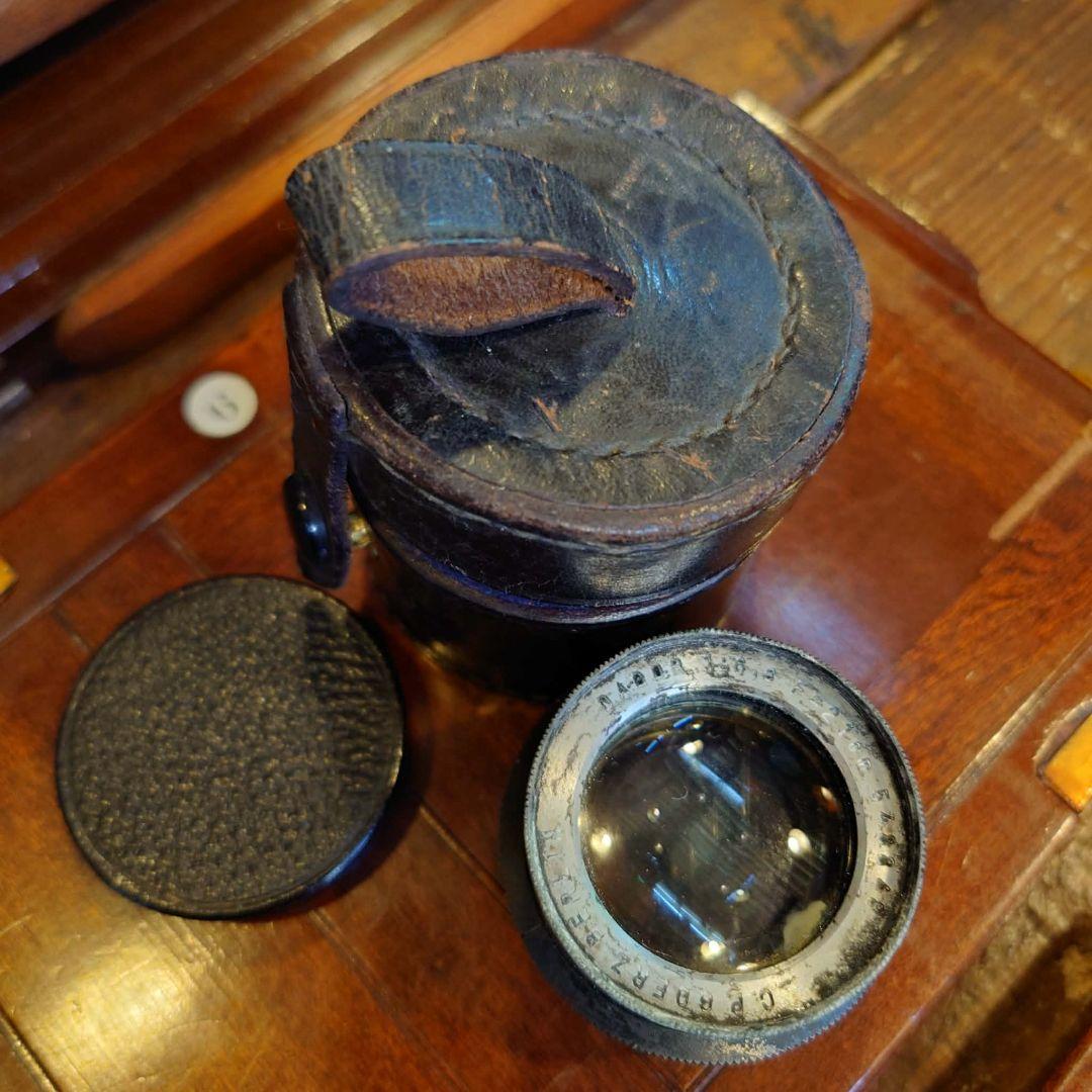 R.Konishi 木製 大判カメラ 蛇腹カメラ シャッター レンズ 三脚