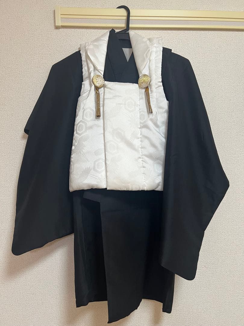 七五三 3歳 男の子 被布着物セット ベレー帽付き 753