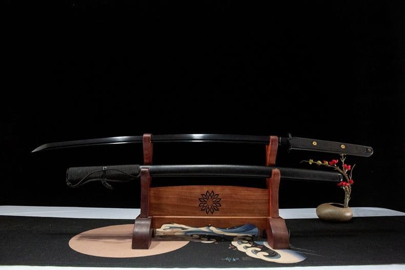 戦術刀 ロングタイプ 古兵器 武具 刀装具 鍛造打 鋼刀 冷兵器 黒武者 武士道