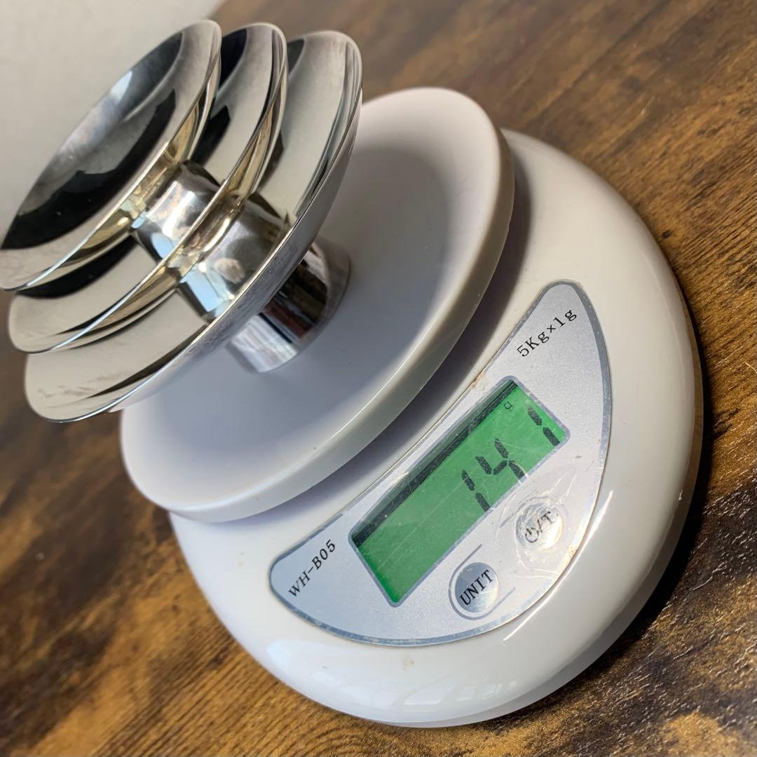 H105⭐︎純銀製 三重盃 尚美堂造 141g 共箱入 銀杯