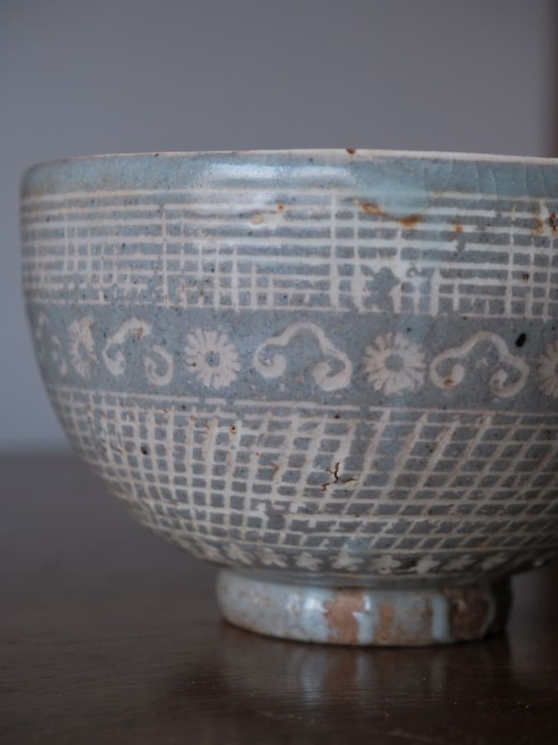 三嶋茶碗　高麗　陶磁工芸　茶道具　朝鮮美術　箱付　Q1899