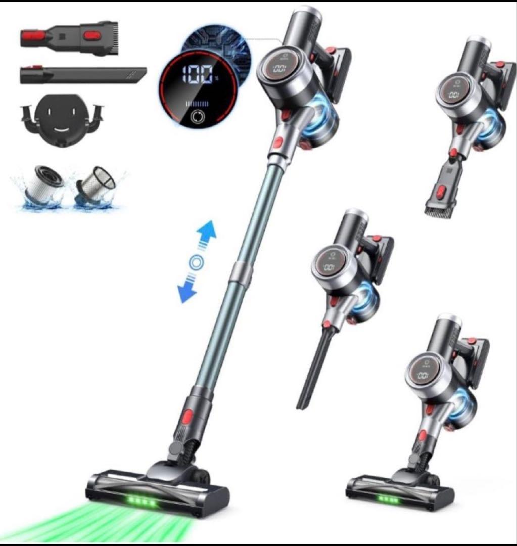 掃除機コードレス 75Kpa超強力吸引 業界軽量設計 自立式
