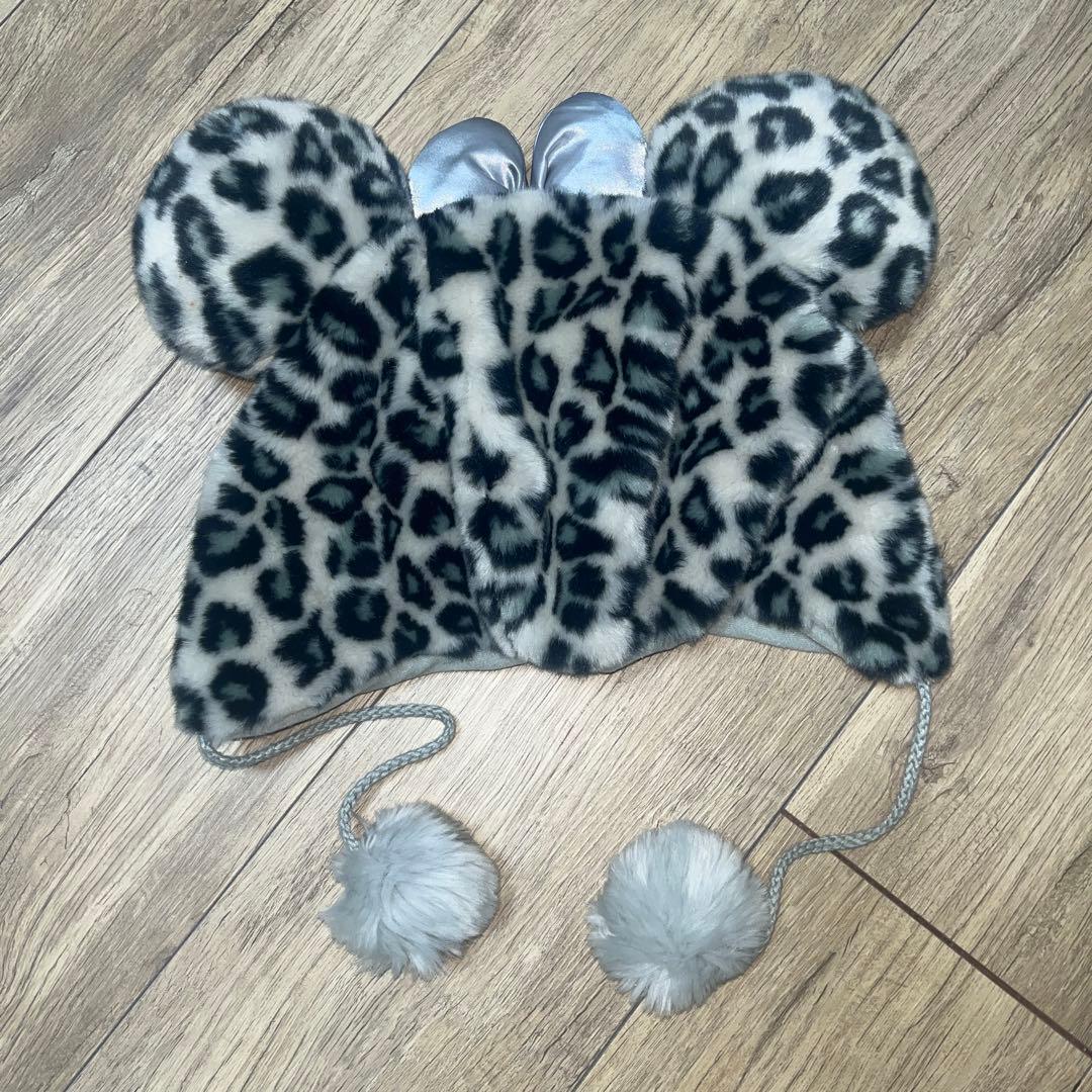 ヒョウ柄 ミッキー　ファンキャップ