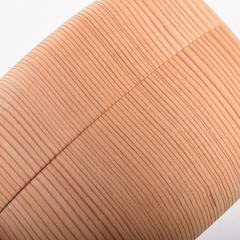 茶道具　井波彫刻　岩倉勘宰作　天然記念物毘沙門杉　平棗　共箱　M　R8065