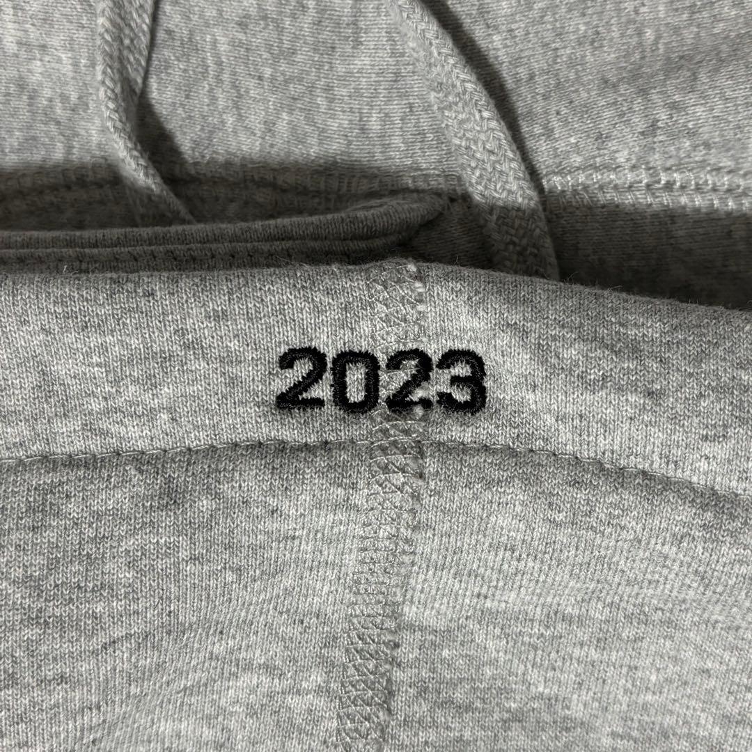 23 【極美品】 シュプリーム　パーカー　グレー　Sサイズ　モーションロゴ