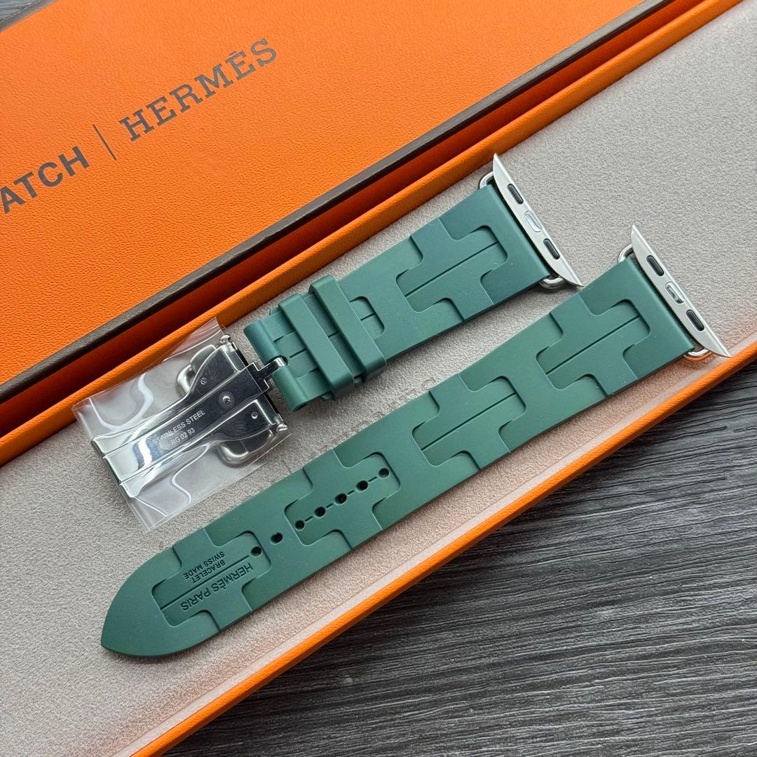 2842 Apple Watch エルメス　キリム　ヴェールモワイヤン　グリーン