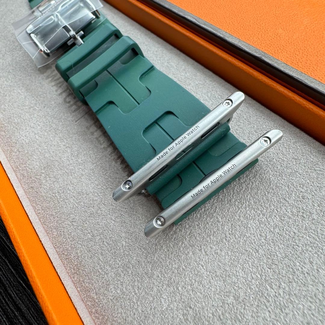 2842 Apple Watch エルメス　キリム　ヴェールモワイヤン　グリーン