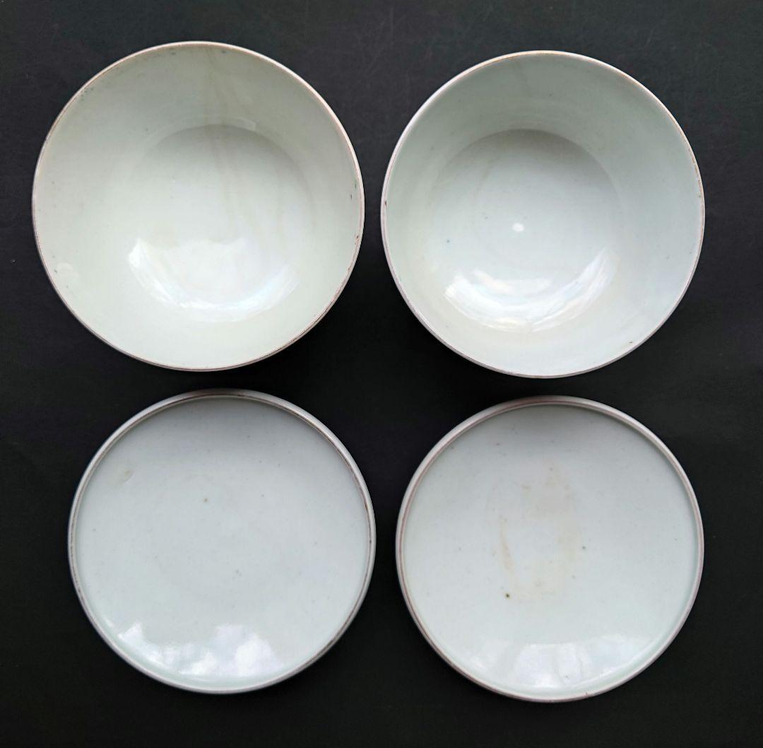 古伊万里　古九谷　江戸時代　鷺絵煮物碗　蓋碗　雑煮碗　染錦　錦彩　手描　色絵金彩