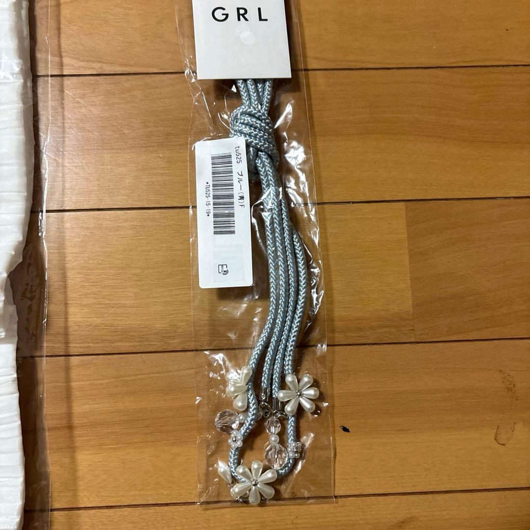 GRL 花柄浴衣セット　飾り紐　兵児帯