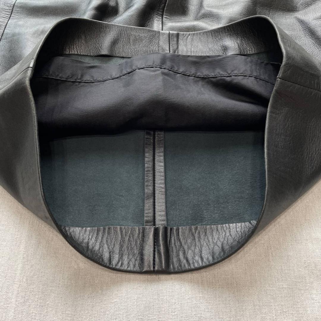 美品　ロエベ　ラムレザースカート　Aラインシルエット　36　S　羊革 ひざ丈