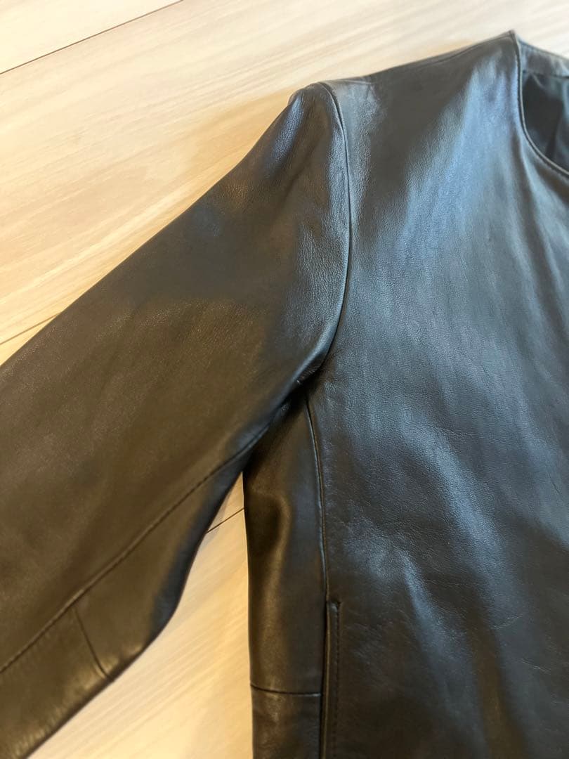 本日限り値下げ！ユナイテッド アローズ ブラックノーカラー レザーライダース