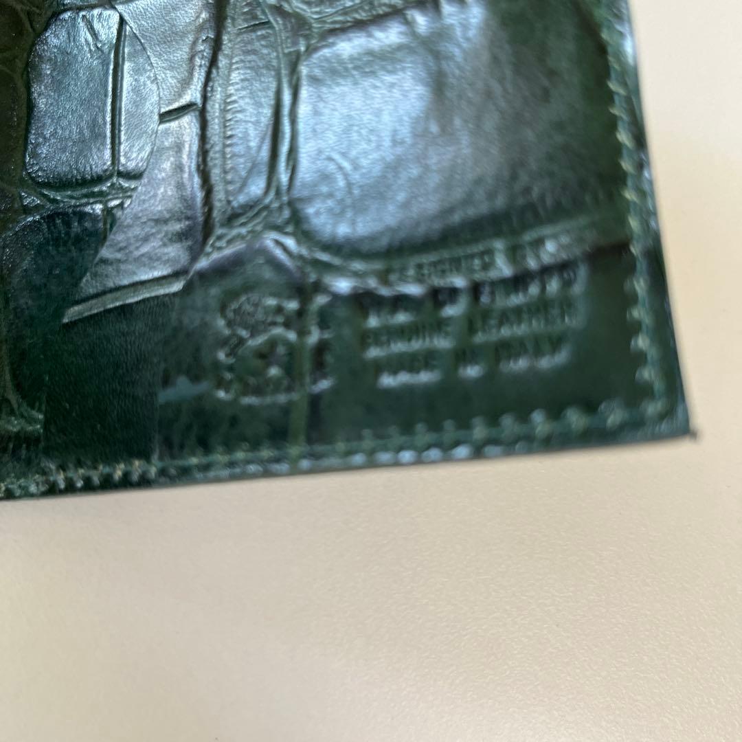 イルビゾンテ IL BISONTE クロコ型押し　ミニウォレット　二つ折り財布