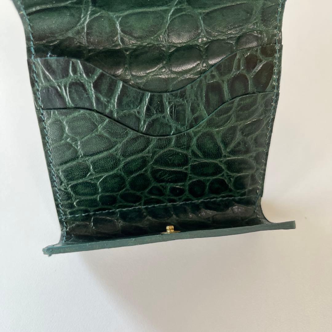 イルビゾンテ IL BISONTE クロコ型押し　ミニウォレット　二つ折り財布