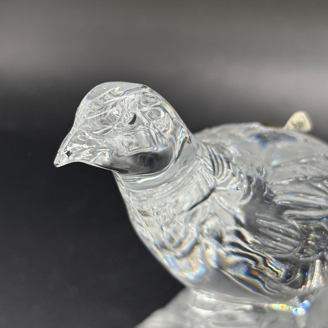 箱付き　クリスタル・ダルク　 オブジェ 置物　ペルドリ　山うずら no.173