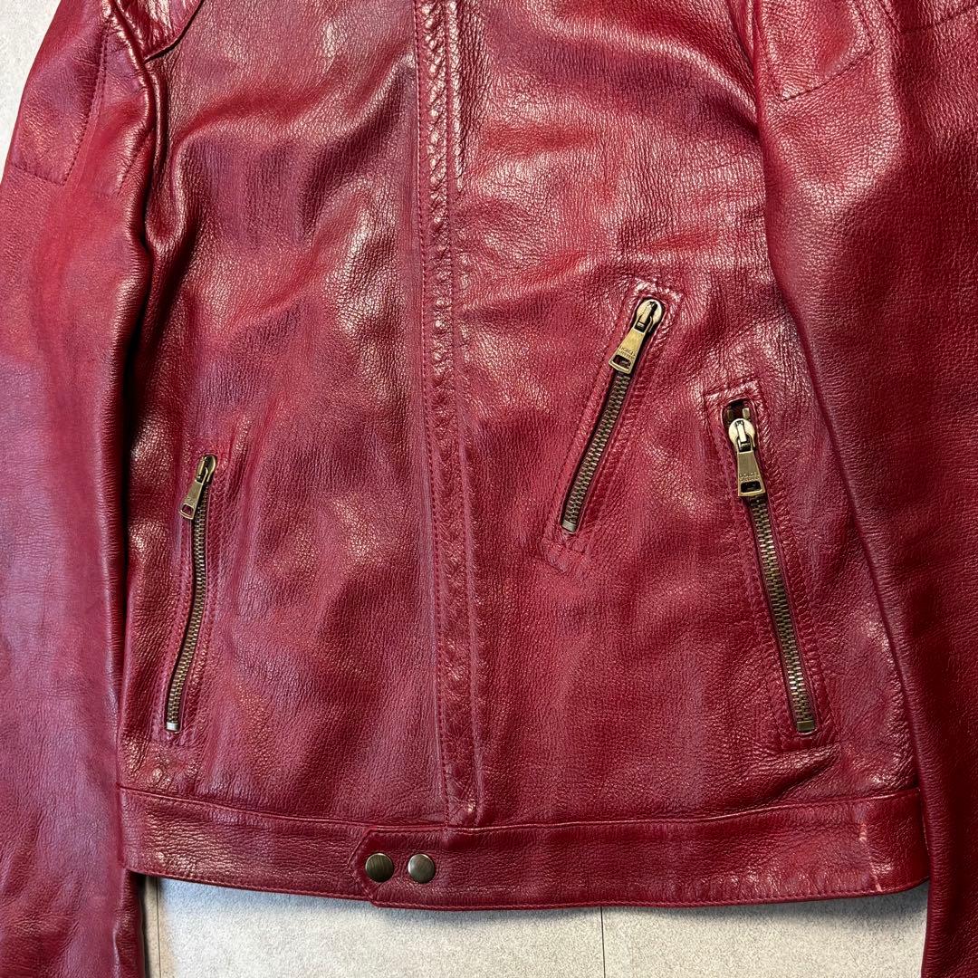 ドルチェ&ガッバーナ リアルレザー シングルライダース ジャケット