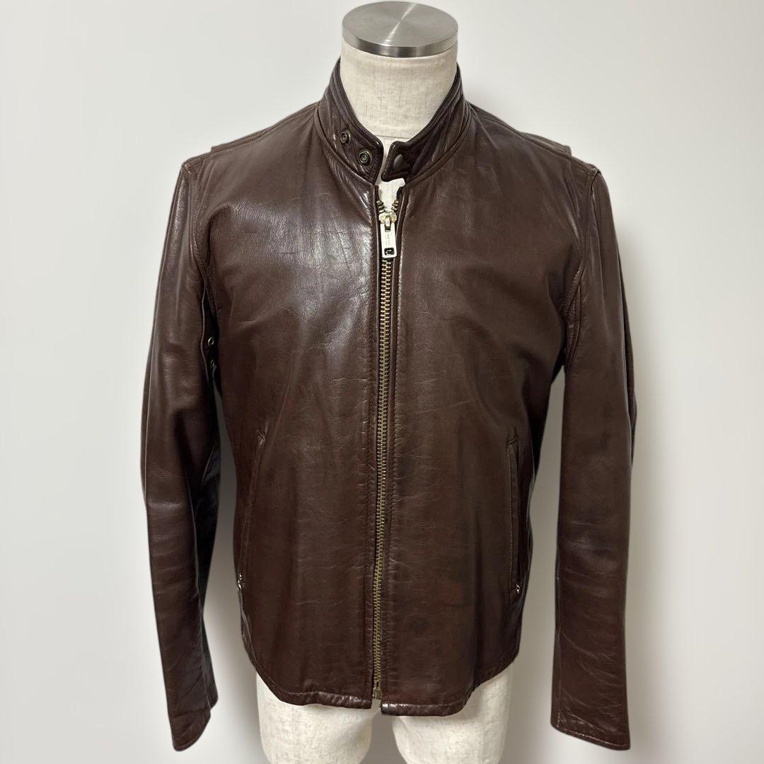 【60'S】FIDELITY USA シングルライダース　革ジャン　皮ジャン