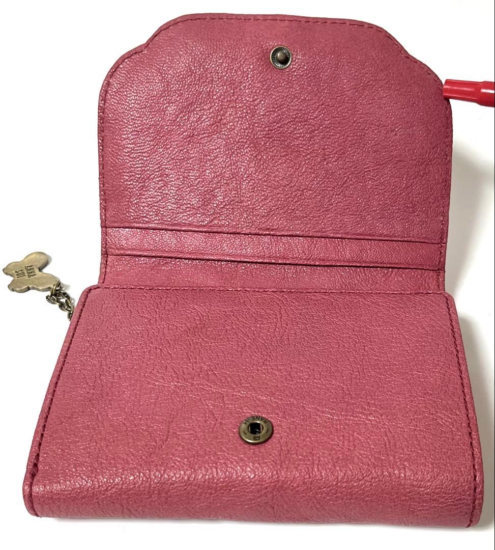 Sherry様ANNA SUI 財布 三つ折り ローズウッド 薔薇 バラ ピンク